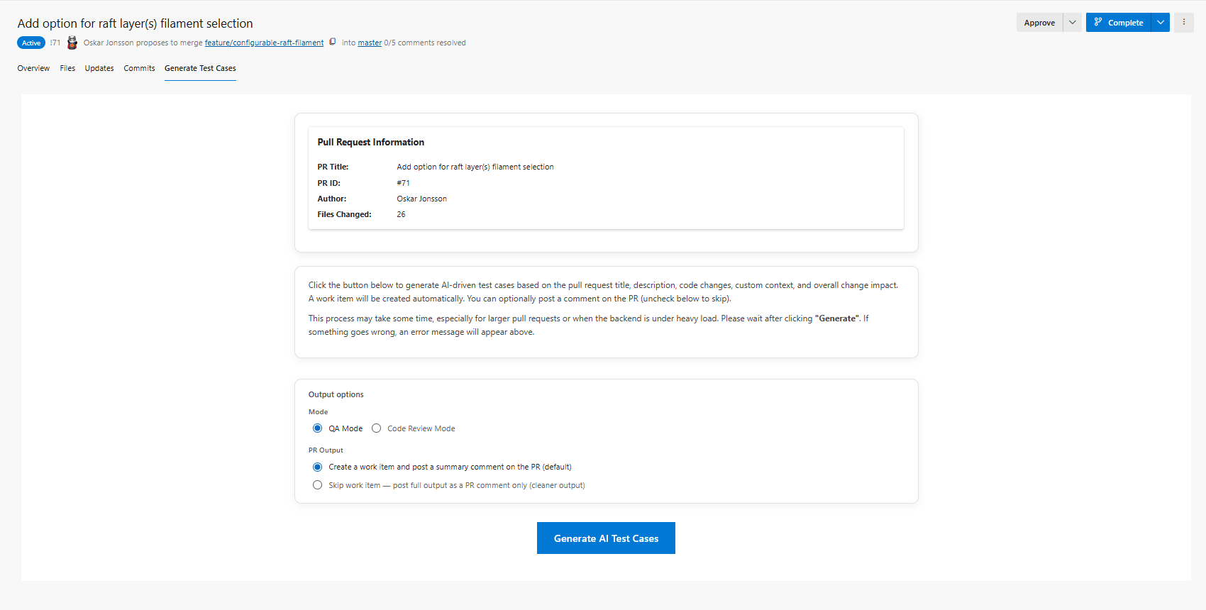 Pull request detected