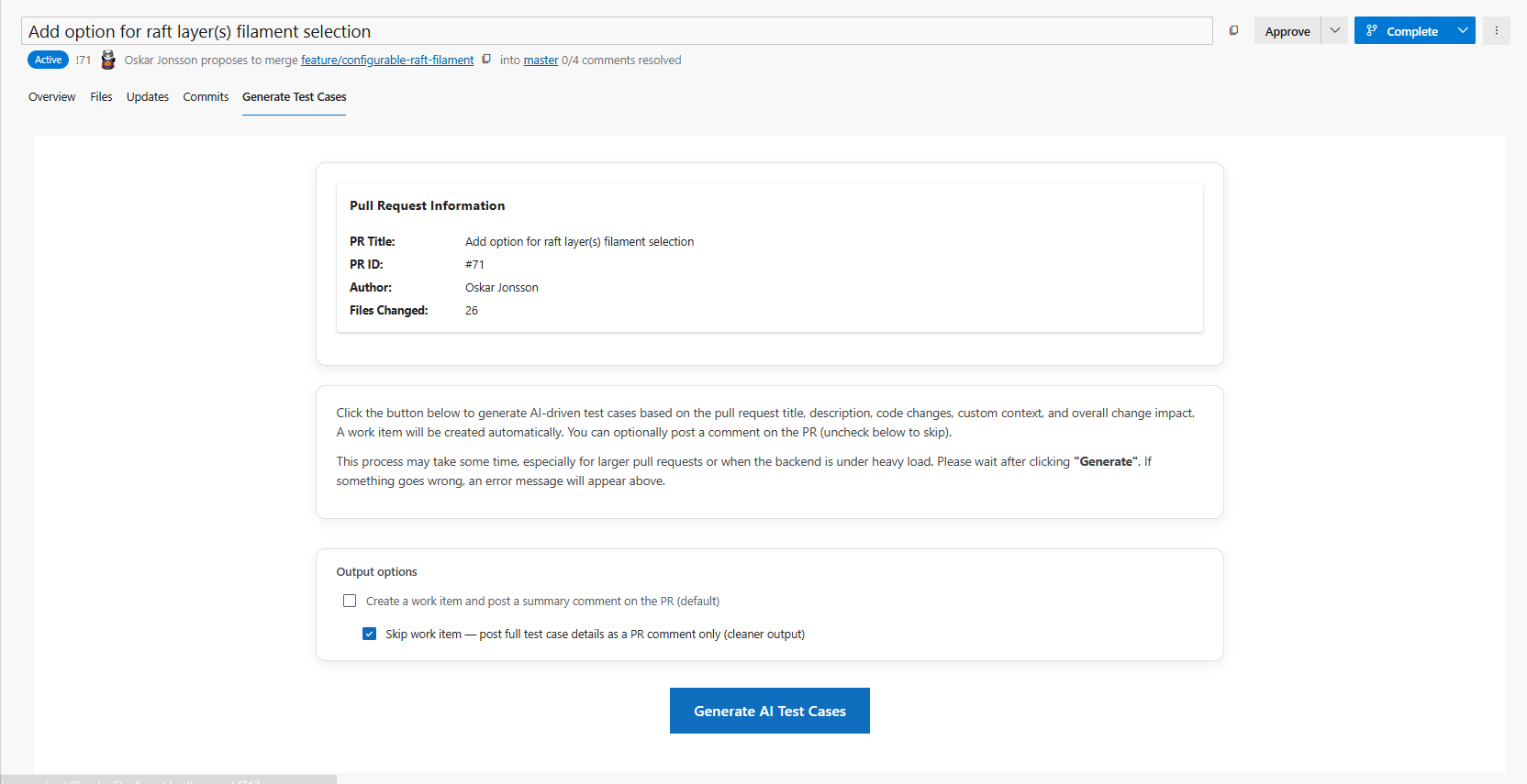 Pull request detected